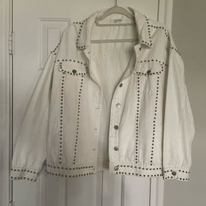 12th Tribe white denim jacket
